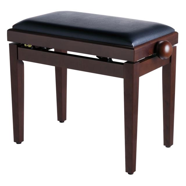 Adjustable satin finish piano bench