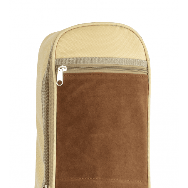 Electric bass bag with suede leather inserts