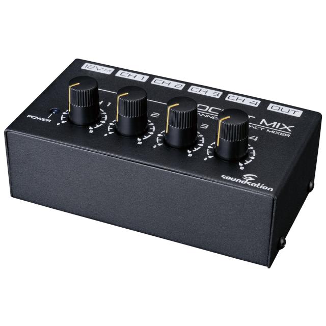 4 channel mini mixer with power supplier