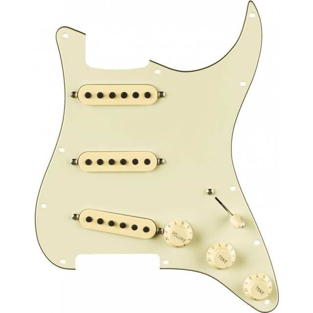 Pre-Wired Strat® Pickguard, Eric Johnson Signature, Mint Green 11 Hole PG