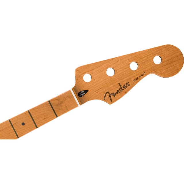 Manico Fender Satin Roasted Maple Jazz Bass, 20 Jumbo Frets, 12", Maple, Flat Oval Shape 0990902920