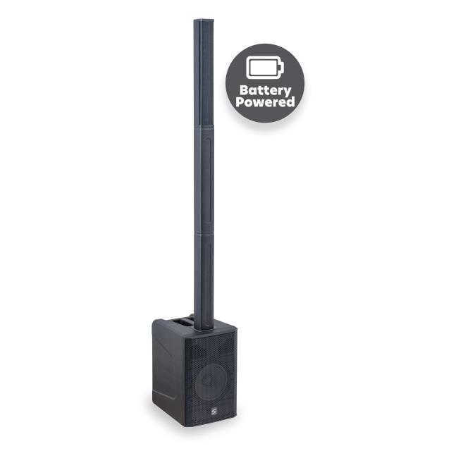 Sistema Audio Portatile a Colonna con DSP, Bluetooth, TWS e Batteria