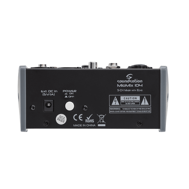 5-Channel Professional Audio Mixer with Digital Echo Effect