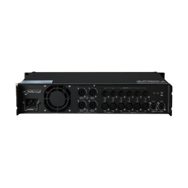 4-channel amplifier, 2300 W into 4 Ω, advanced DSP with Dante/AES67 system and 4.3" touchscreen
