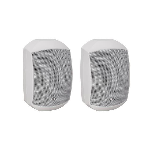 Coppia di Diffusori 6.5" Passivo 2-Vie a Parete da Esterno, Bianco