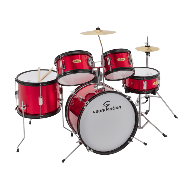 Junior Kit 5 pcs Drum set Metallic Red