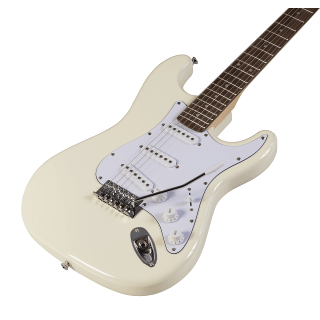 3/4 double cutaway electric guitar with 3 single coils