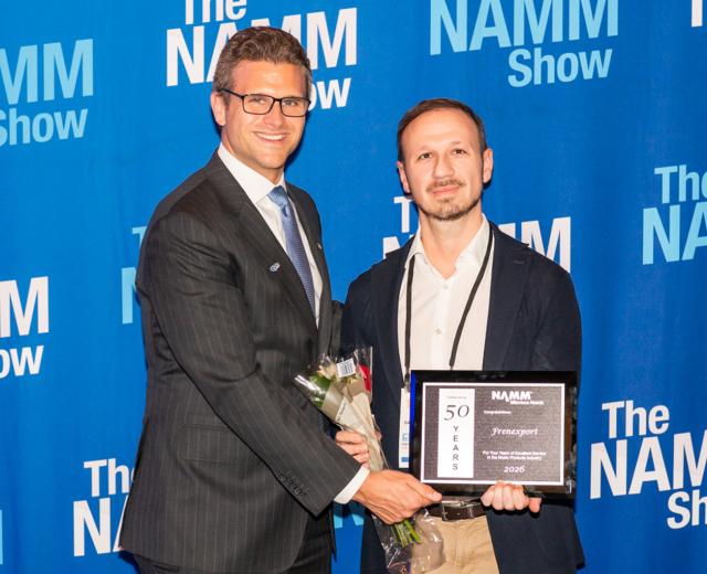 Frenexport riceve il prestigioso NAMM Milestone Award per i 50 anni di attività