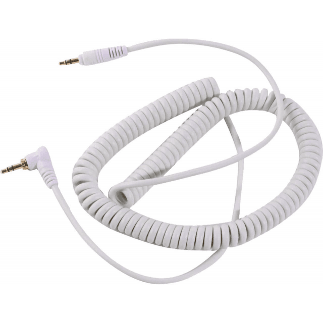 HD-1200 Coiled Cable  - white