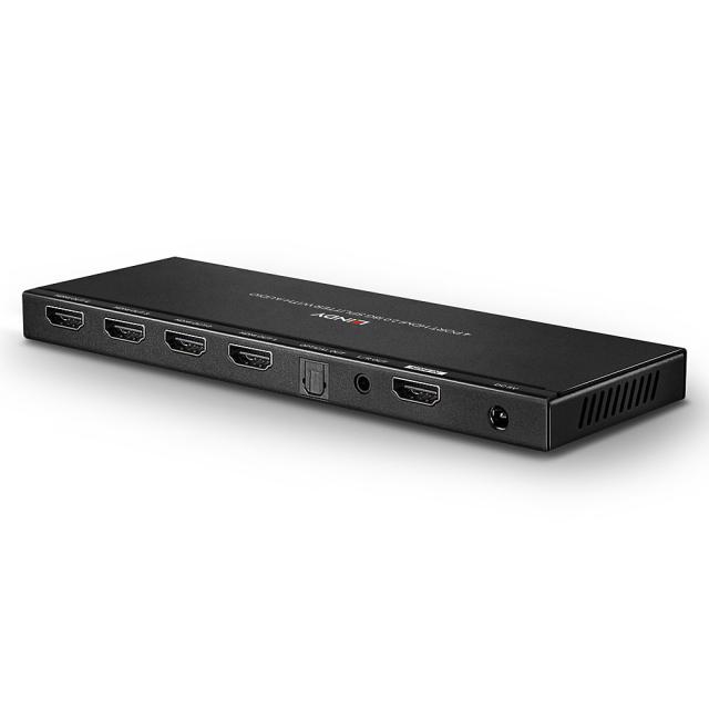 Splitter HDMI 2.0 18G con Audio Extractor, 4 Porte