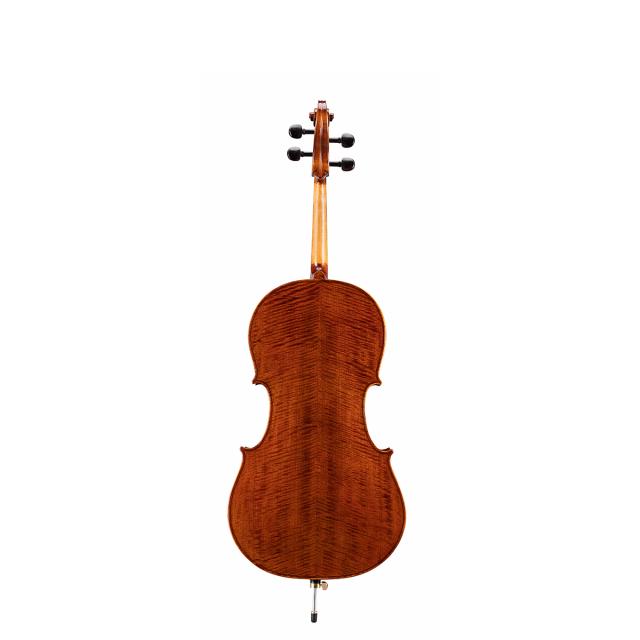Violoncello 1/2 in legno massello con fondo e fasce in acero fiammato