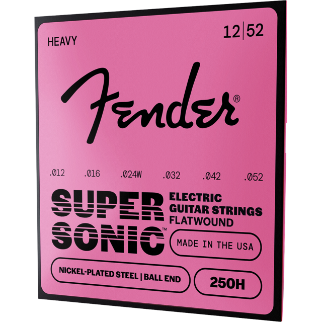 Muta Fender SuperSonic™ 50H Guitar Strings, Flatwound Stainless Steel, Ball End, .012-.052, 0730050403