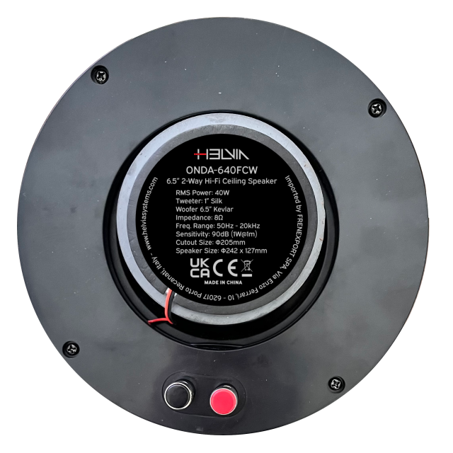 40W 8ohm 2-Way Hi-Fi Ceiling Speaker with Frameless Grille