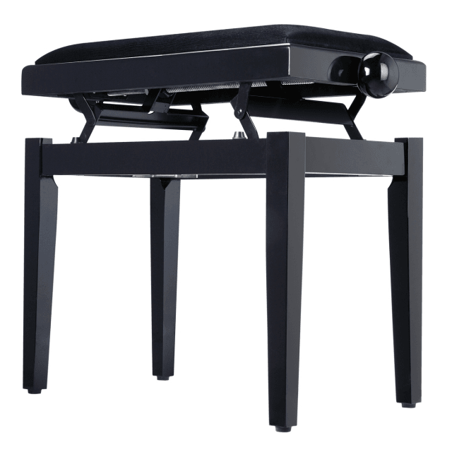 Adjustable glossy finish piano bench
