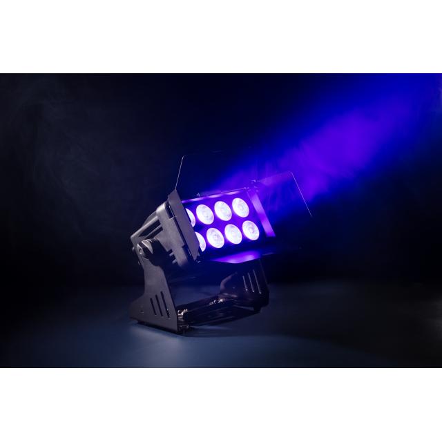 Faro wash a batteria 8x15W IP65