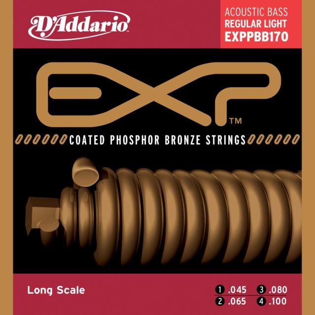 Phosphor Bronze Coated Acoustic Bass Strings, Long Scale, 45-100