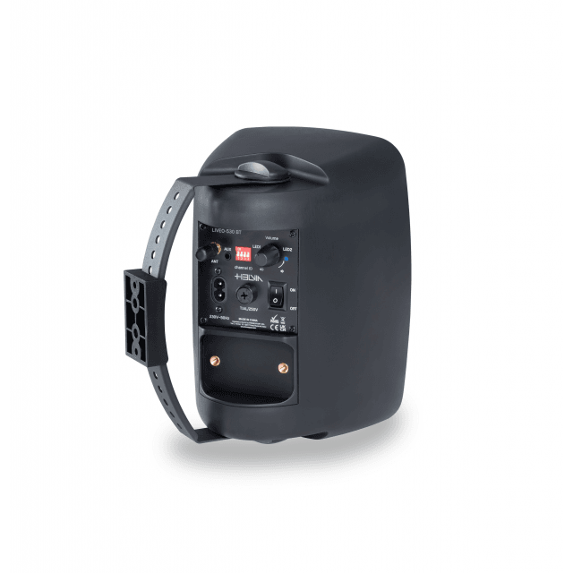 5.25" 2-Way Active Wall-Mount Speaker Pair with BT control, Black