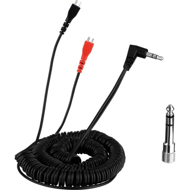 Spiral cable for Sennheiser HD 25 - 3,5m - black
