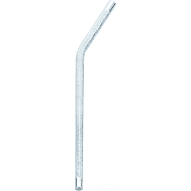 Angled rod for accessories and percussion attachment