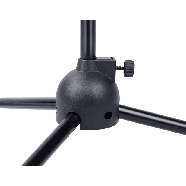 Microphone boom stand with tripod base