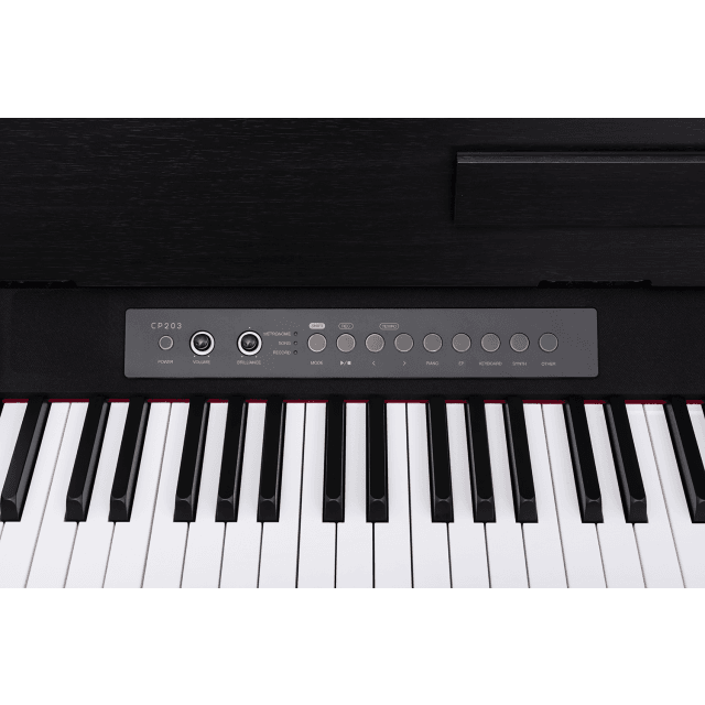 Compact digital piano with black finish