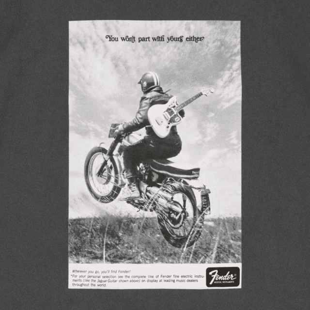 T-shirt Fender Vintage Ad Biker Tee, Graphite, XL
