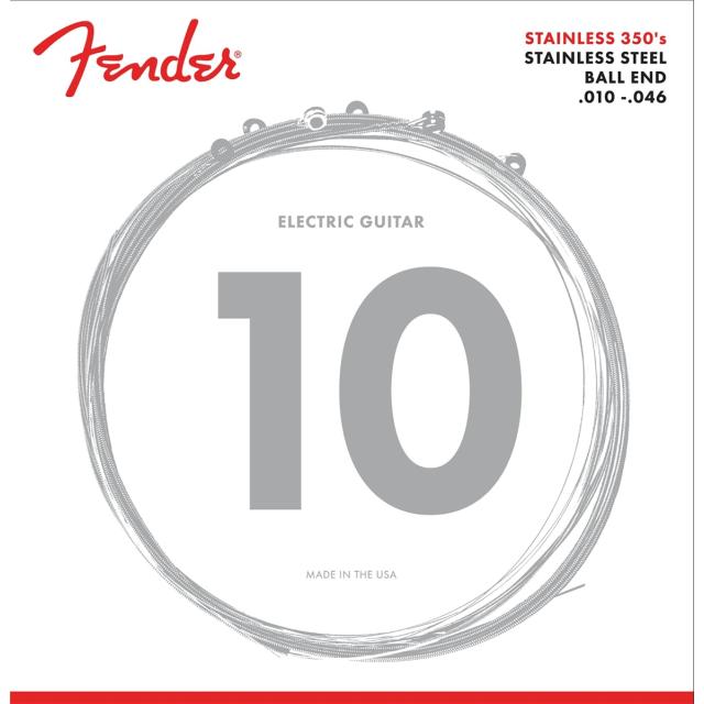 Stainless 350's Guitar Strings Set Stainless Steel Ball End 350R Gauges .010-.046