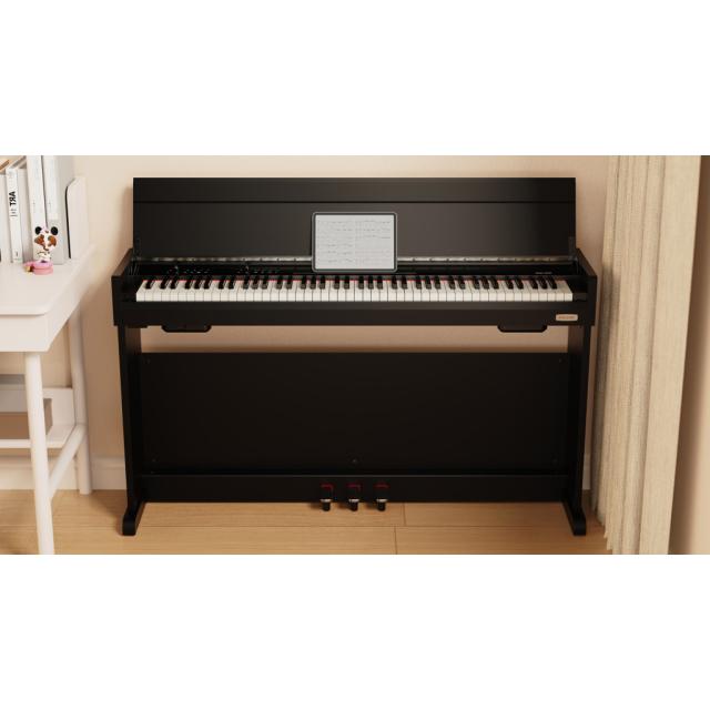 Piano digitale con cabinet tastiera pesata a triplo sensore - nero