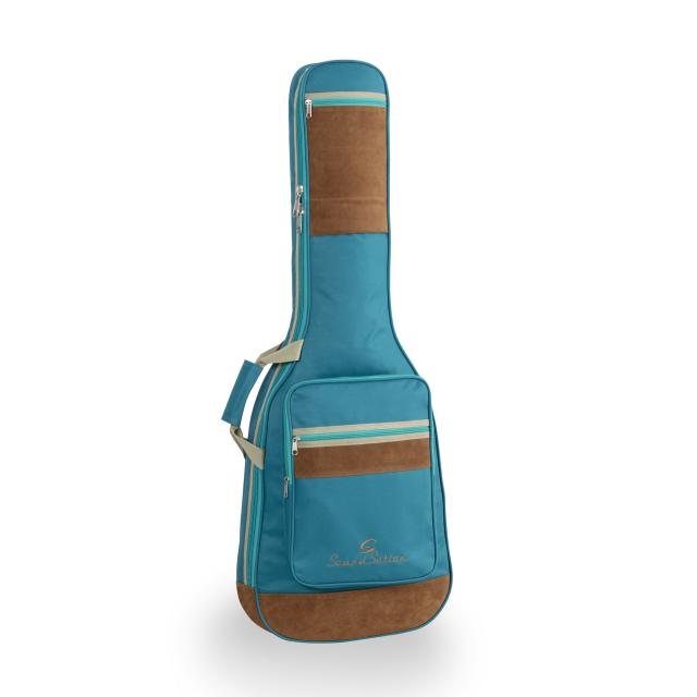 Borsa chitarra elettrica con inserti in pelle suede