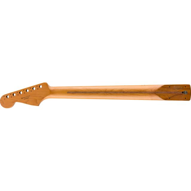 Roasted Maple Stratocaster® Neck, 22 Jumbo Frets, 12", Maple, Flat Oval Shape