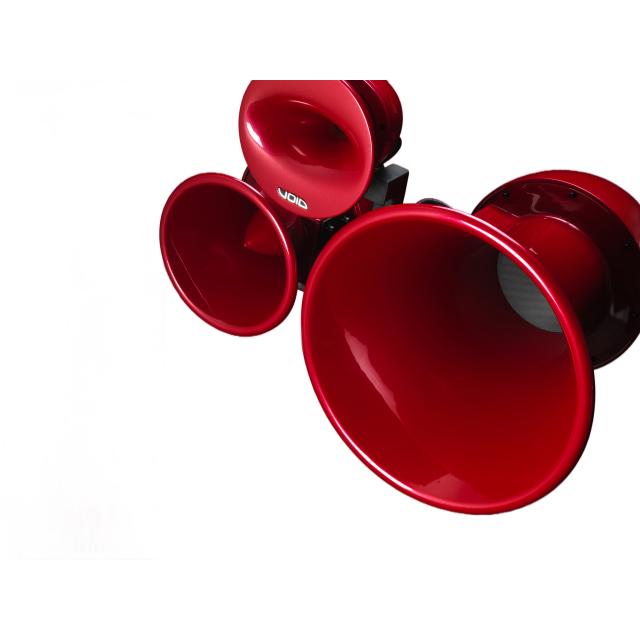 Three-way passive design speaker with 12“, 8” and 1.5” (red)
