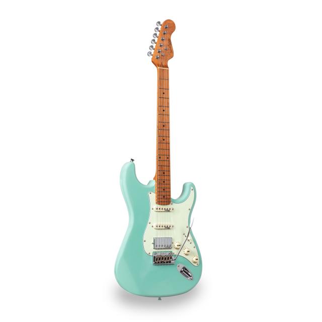 Chitarra elettrica con 2 single coil + humbucker splittabile e meccaniche autobloccanti (equipaggiata Wilkinson, tastiera e manico in acero roasted)