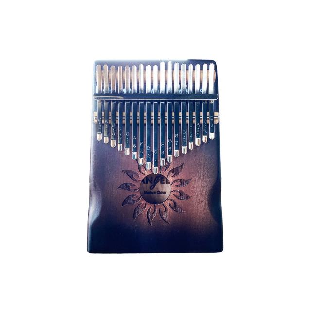 Mahogany bevel cut body Kalimba 17 notes - Sun design