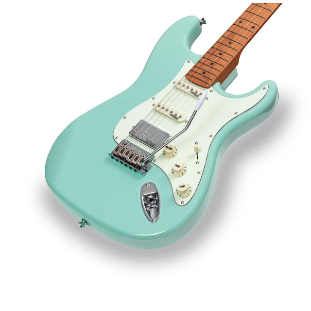 Electric guitar with 2 single coils + splittable humbucker and self-locking tuners (Wilkinson equipped, roasted maple neck)