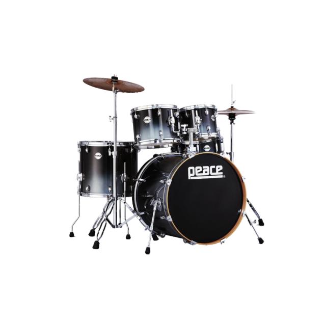 Drum Set 5 pcs in Acero e Mogano con finiture laccate speciali