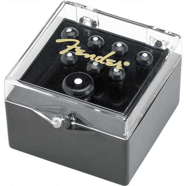 Bridge Pin Set Black with White Dot 7-pack