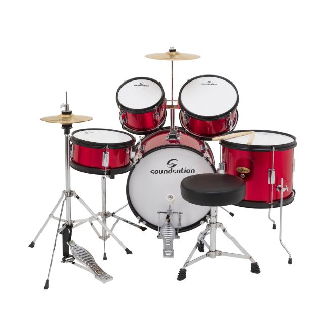 Junior Kit 5 pcs Drum set Metallic Red