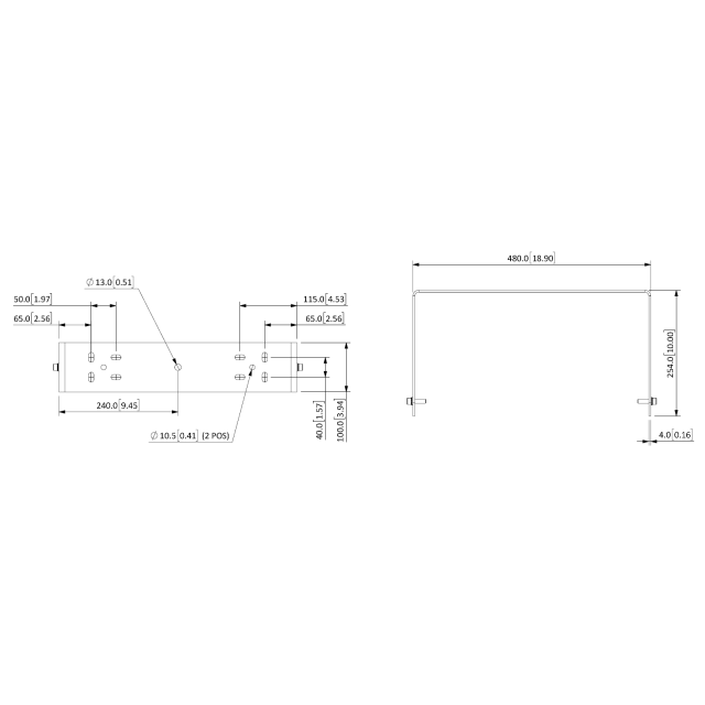 Yoke bracket for Venu 10 V2 (black)