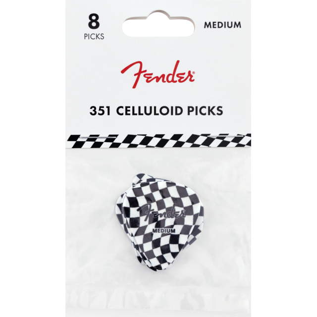 351 Celluloid Picks, Checkerboard, (8 pcs.)