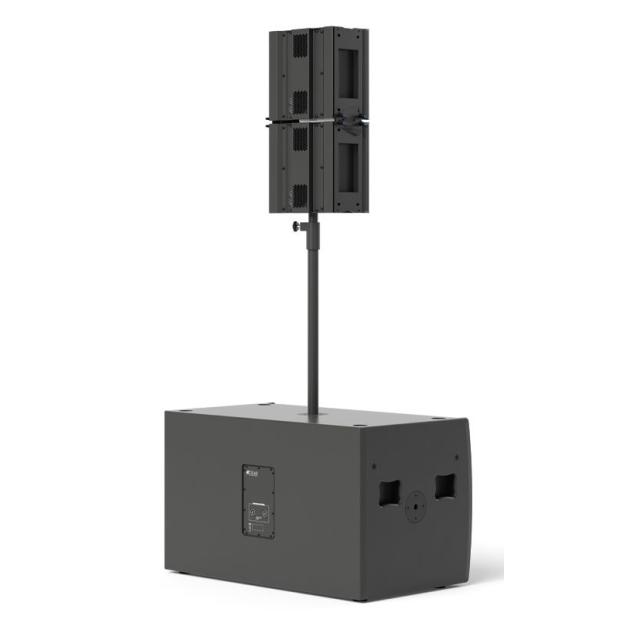 Sistema audio composto da un Sub Passivo 2x18" + 2x12" Slim Array Nero