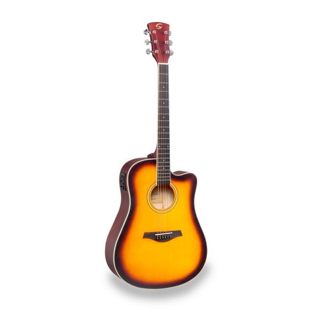 Chitarra acustica dreadnought cutaway amplificata