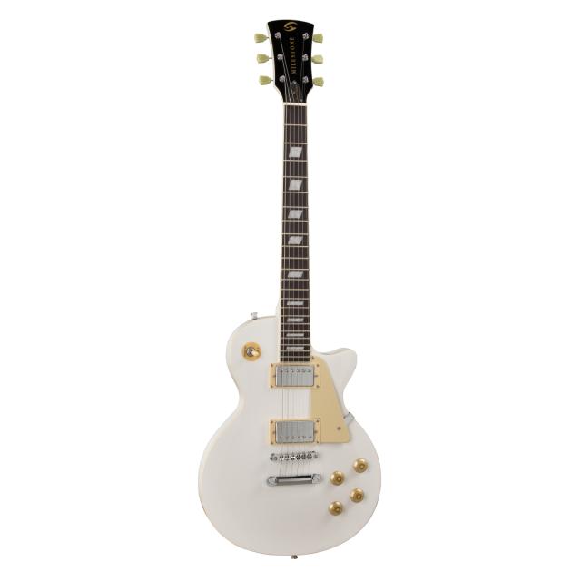 Chitarra elettrica cutaway arch top con 2 humbucker e manico set-in