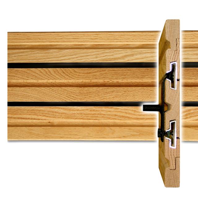 Walnut Hardwood Slatwall Rail