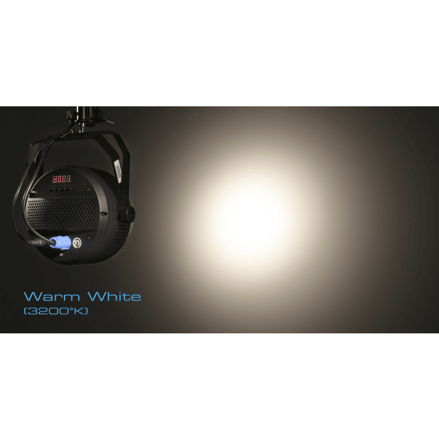 4x50W Warm + Pure White LED PAR with 25° beam for indoor use