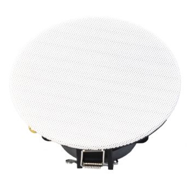 Diffusore passivo a 2 vie full range da 3” a soffitto / a parete (griglia rotonda, colore bianco)