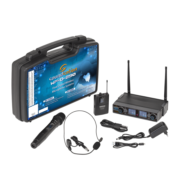 UHF Dual Digital Wireless Microphone System - A2 Band (606-613.5MHz)