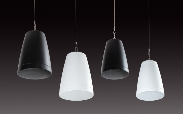 Helvia GLOBE-X: suspended elegance and sound quality for ceiling-mounted applications