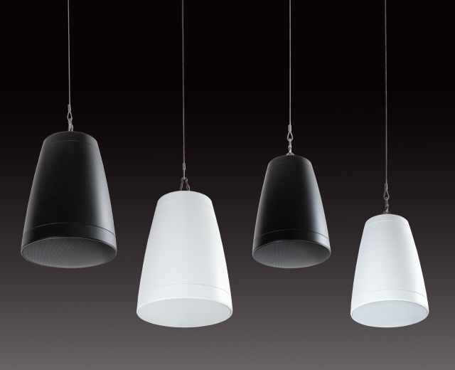 Helvia GLOBE-X: suspended elegance and sound quality for ceiling-mounted applications