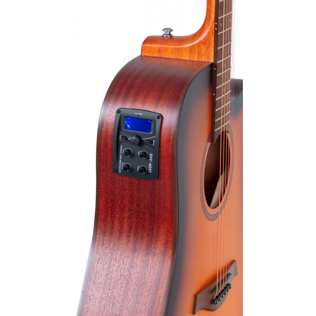 Dreadnought cutaway acoustic guitar w/preamp