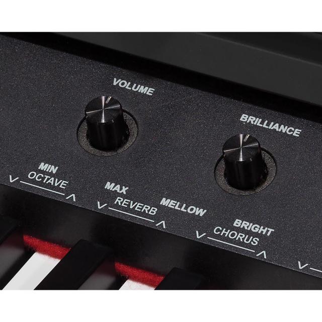 Upright digital piano with 88-Keys "Hammer Action" keyboard and 256 notes of polyphony. 